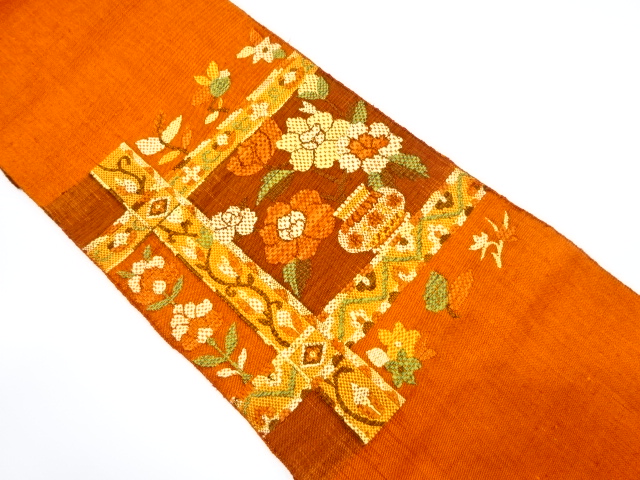 JAPANESE NAGOYA OBI / MAWATA TSUMUGI / WOVEN GRID